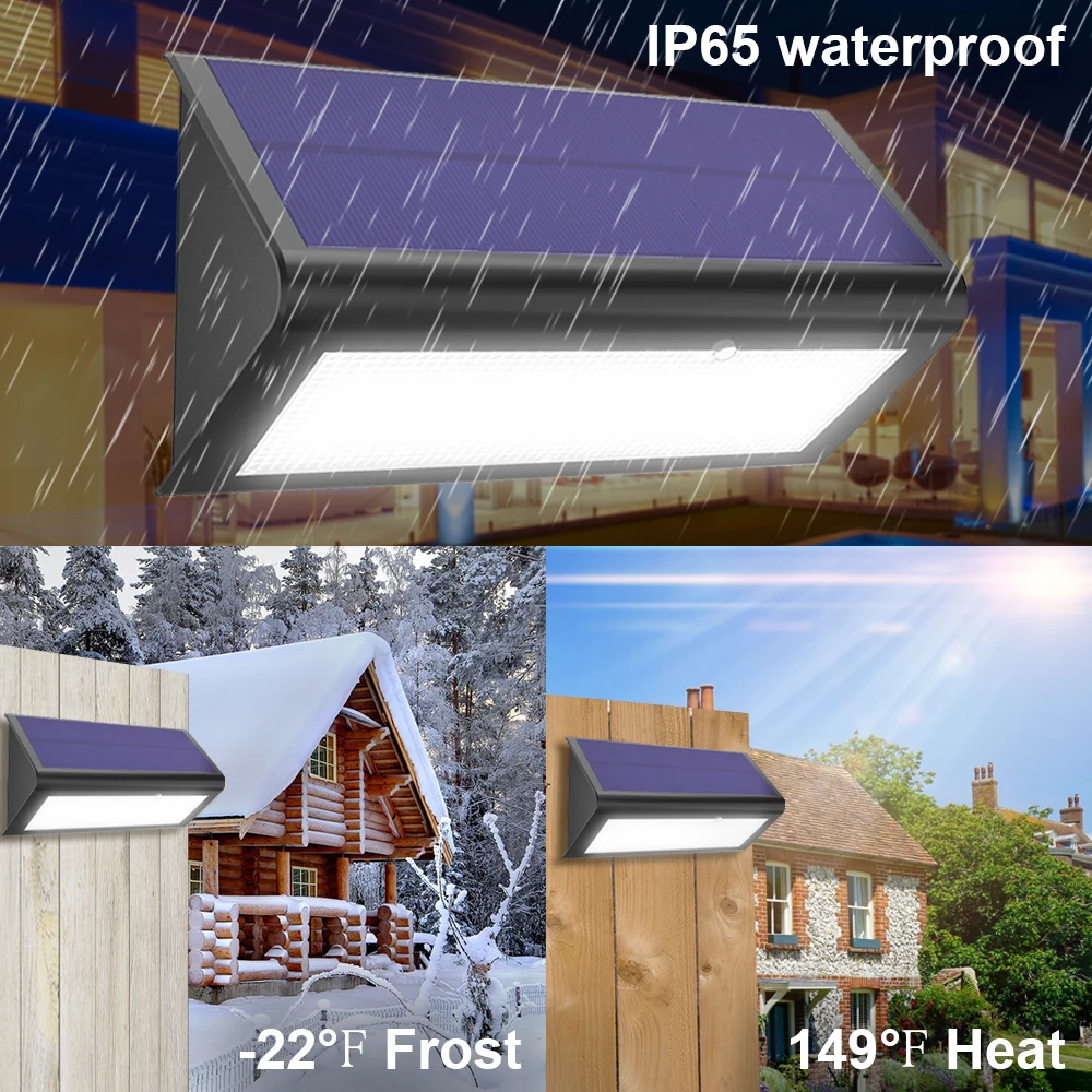 Solar LED Light With Motion Sensor 4Modes Outdoor Lighting For Garden 48LED Solar Lamps Waterproof  Wall Solar Powered Lamp