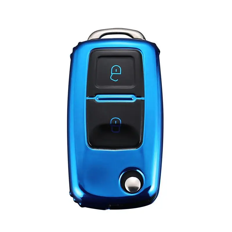 2 Button Car Key Case Cover Shell Fob for VW Volkswagen MK4 Bora Golf 4 5 6 Jetta Passat Polo Bora Touran Skoda Seat Accessories