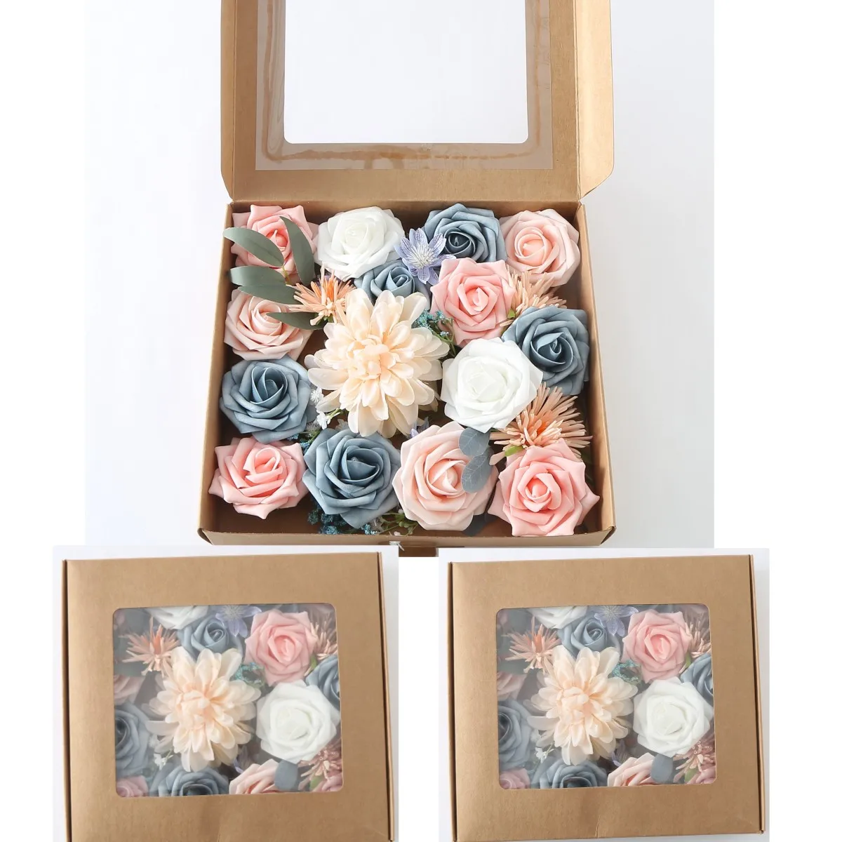 

Realistic Artificial Flowers Roses Boxes, DIY, Wedding, Autumn, Fall Theme Party, Christmas Bouquets, Baby Shower, Home Decor