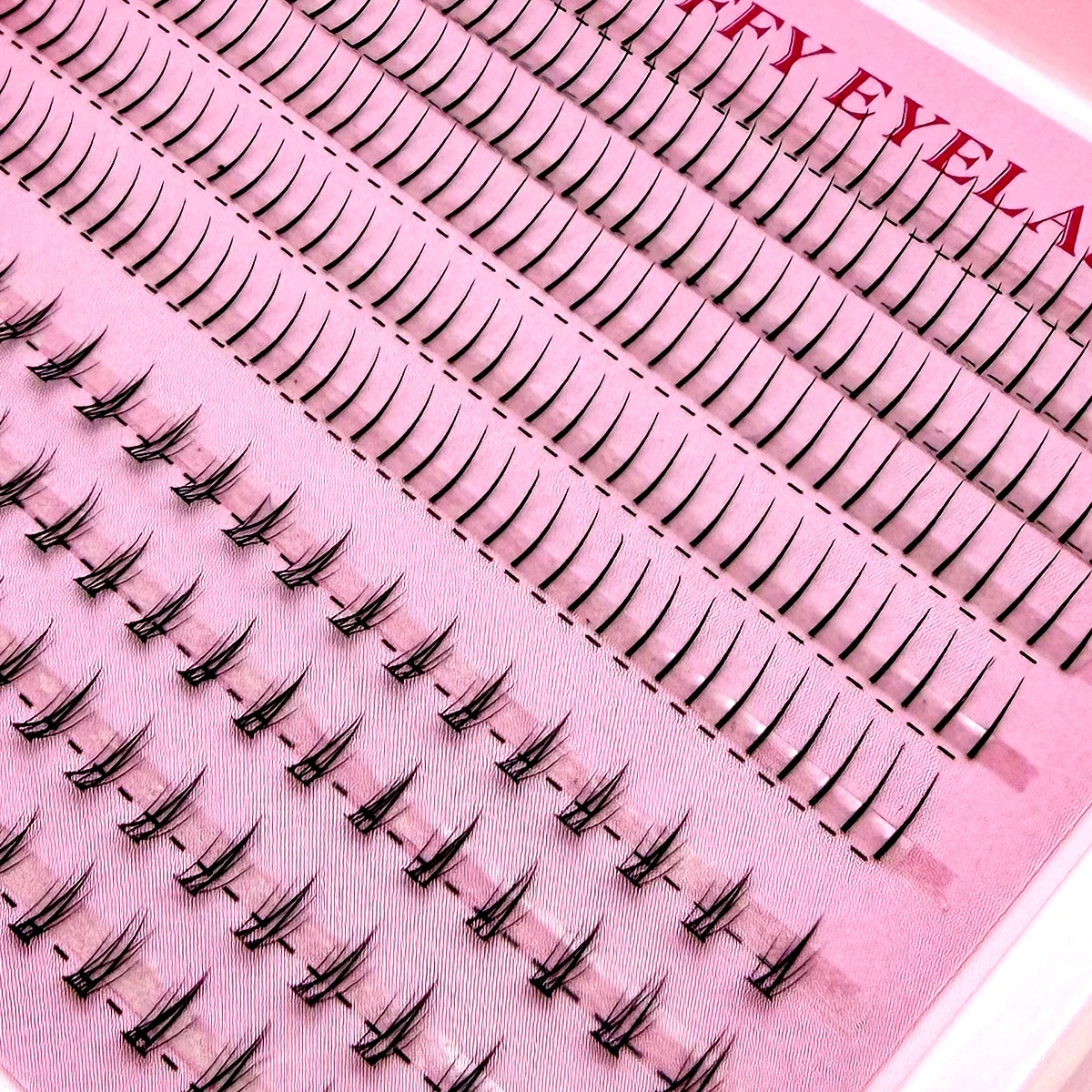 Ciglia inferiori naturali sotto l'estensione delle ciglia Ciglia personali Ciglia inferiori Trucco Grappolo individuale Innesto Ciglia finte