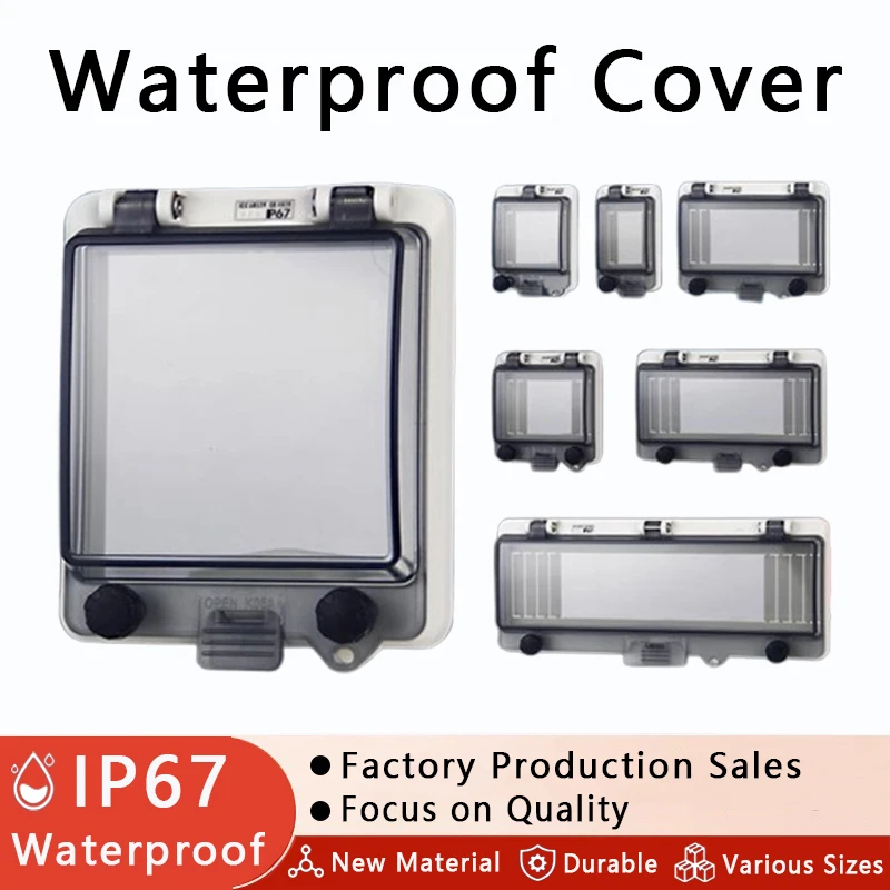 IP67 Circuit Breaker Transparent Waterproof Box Window Switch Transparent Distribution Box Window Hood Protective Window Cover