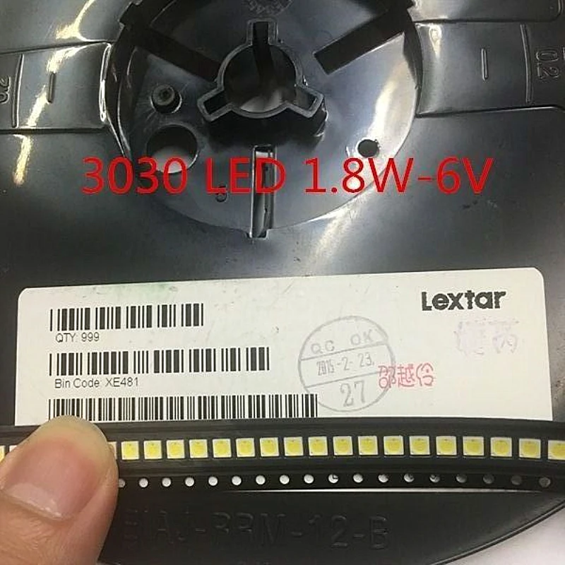 50PCS/LOT SMD 3030 WHITE 3030 LED Diode 6000k-8000K 1W LED High power lighuting application 3.0*3.0*0.65mm 350ma 100-120LM