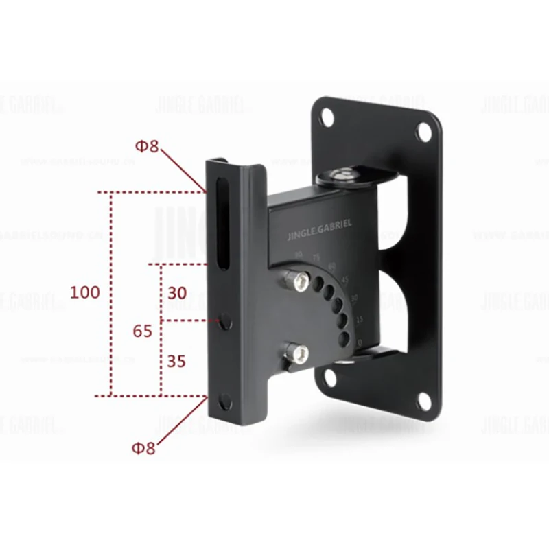 Heavy-Duty Speaker Wall Mount, Universal Adjustable with Tilt and Swivel for Bookshelf, Large or Small Speakers, 40kg Capacity