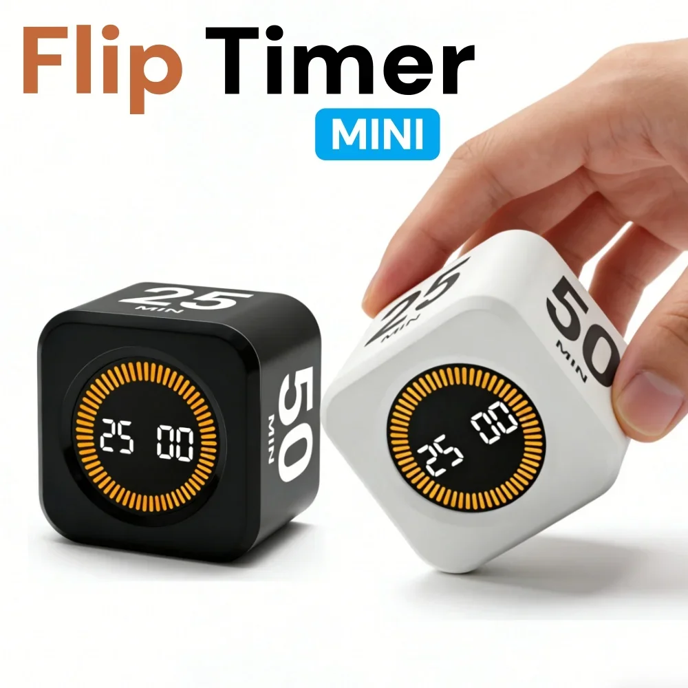 Portable Mini Timer, Digital Countdown Clock with Kickstand, 999-Minute Study Cooking Workout Timer, Magnetic Back for Home