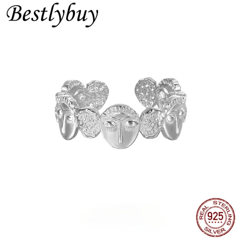 

НОВОЕ кольцо из стерлингового серебра 925, персонализированное кольцо с слезовым лицом, женская мода, оригинальный дизайн, элитные ювелирные изделия