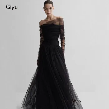 Giyu A Linha Preto Coréia Vestido De Noiva Photoshoot V-Neck Andar de comprimento Vestido De Noiva Vestido De Noiva Elegante Vestidos De Festa Personalizado