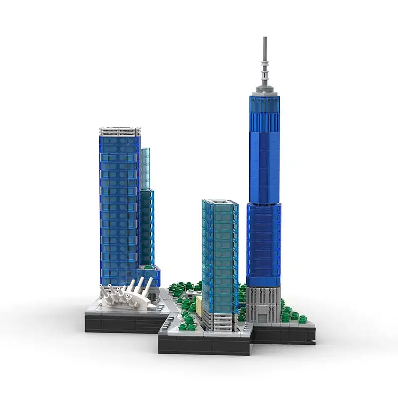 High-tech Modular Architecture The New World Trade Center Skyscraper MOC Building Blocks Model Sets Kid's Bricks Toys Xmas Gifts