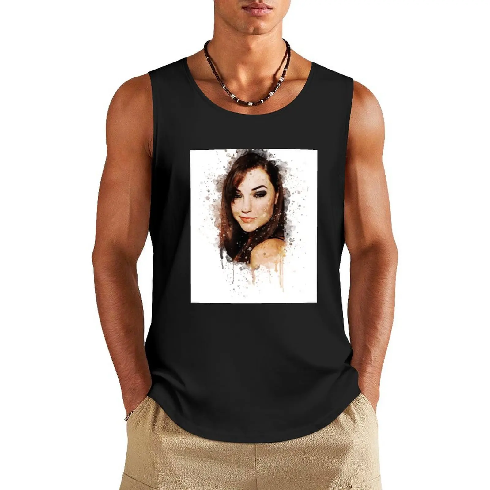 

Sasha Grey Tank Top Muscle fit Men's sleeveless t-shirt quick-drying t-shirt clothing men