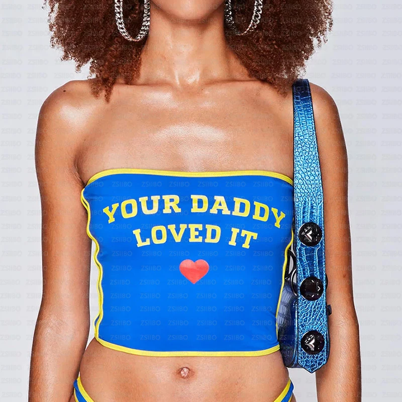 2000s سليم السرة مثير الدوبامين جوكر الدبابات القمم INS نمط الأمريكية الصيف الشارع نمط في الهواء الطلق موضة الاتجاه رسالة مطبوعة سترة #1