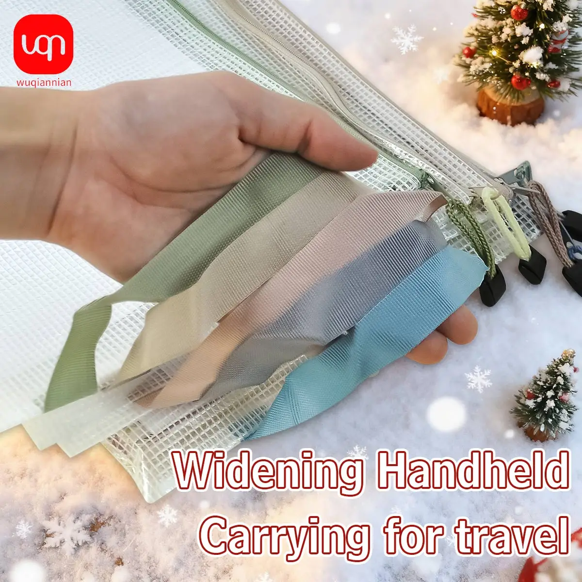 

WQN 5/10/15/20pcs Zippered Semi-Transparent Mesh Tote File Bags Waterproof Large Capacity A4 Document Storage Bags School Suppli