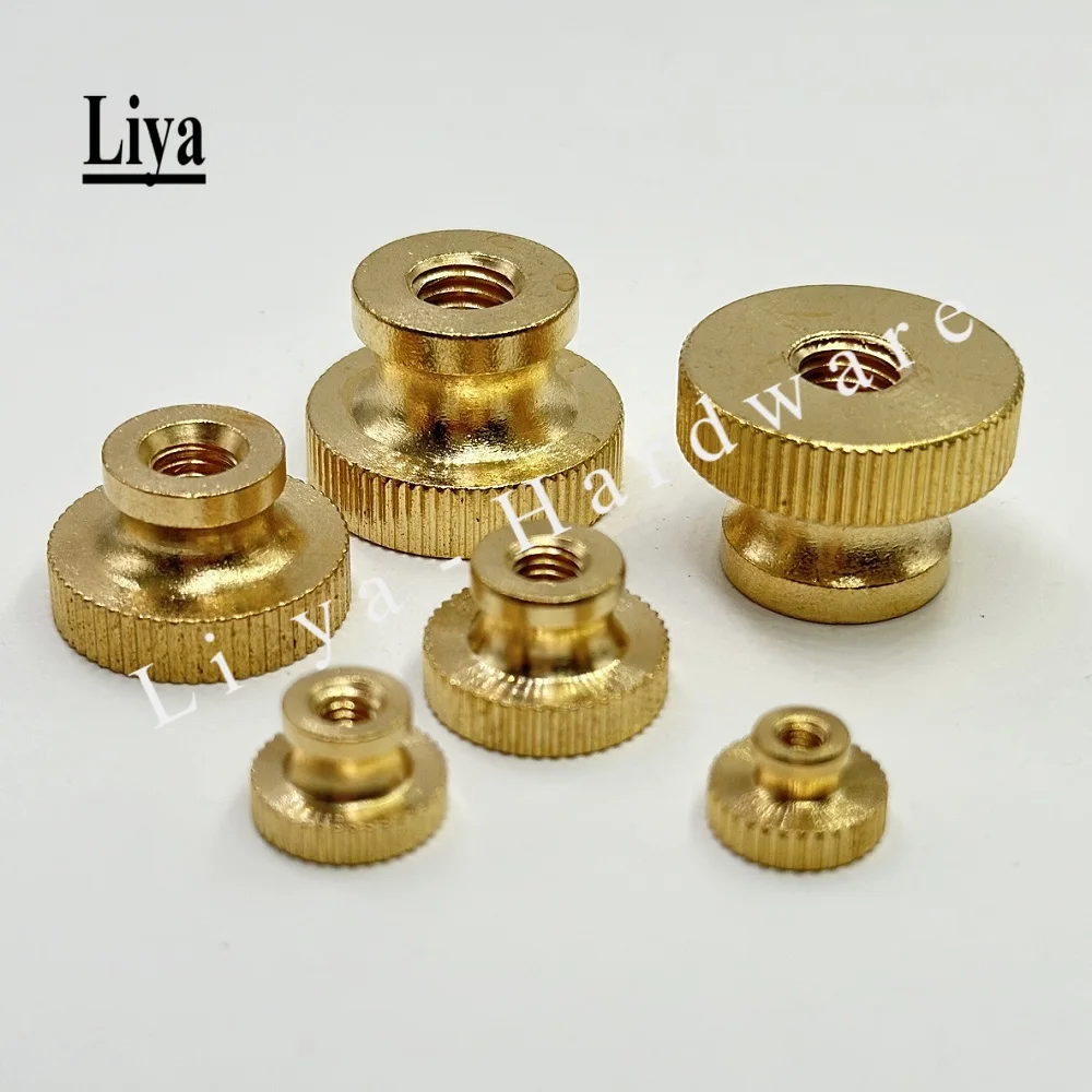 2-10pcs DIN466-B GB806 M3 M4 M5 M6 M8 Brass Knurled step Thumb Hand Nut