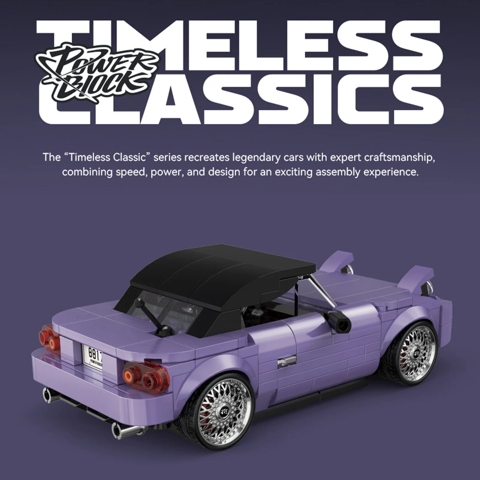 PB8817 370 Stück Speed Racing Car Technische Bausteine Drift Modell MOC Kit für fortgeschrittene Bauher