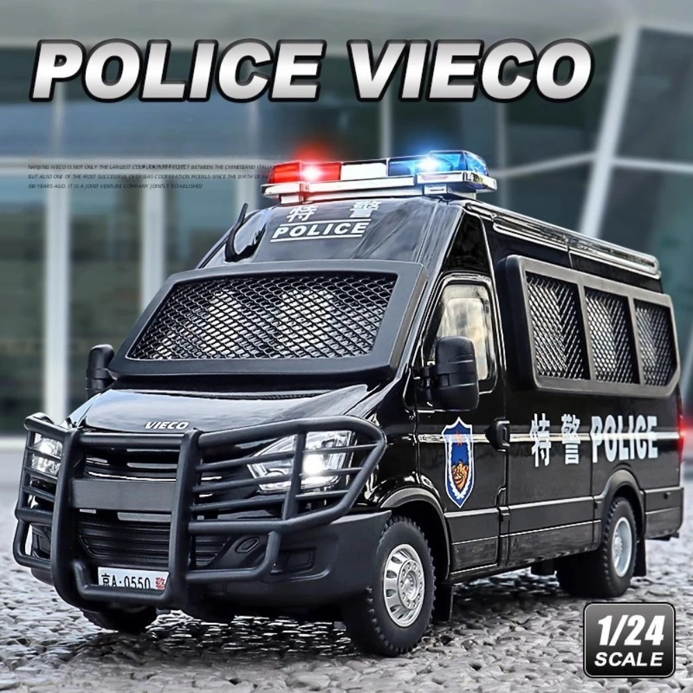 1:24 Scale Special Lada 2106 Police Car Model Toy Alloy Body Rubber Tire Metal Diecast 110 Explosion-proof Vehicle Models