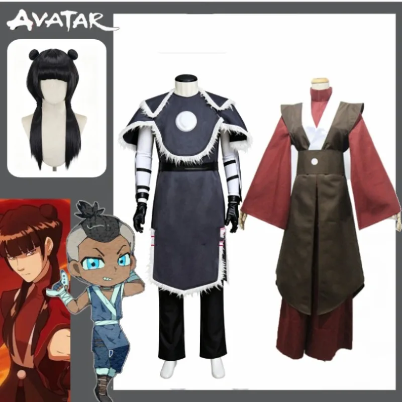 Avatar: The Last Airbender Sokka Mai Cosplay Costume Full Set Anime Outfit with Wig for The Legend of Korra Role‑Play