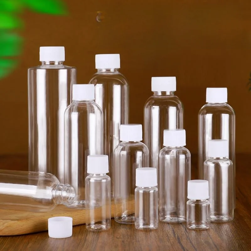 

Food Grade Plastic Bottles with Caps 100ml PET Transparent Sample Bottles Sealed Storage Jars for Travel Kitchen Storage