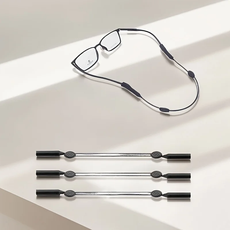 3pcs eyeglass lanyard, eyeglass stabilizer, effectively prevents glasses from falling off during exercise