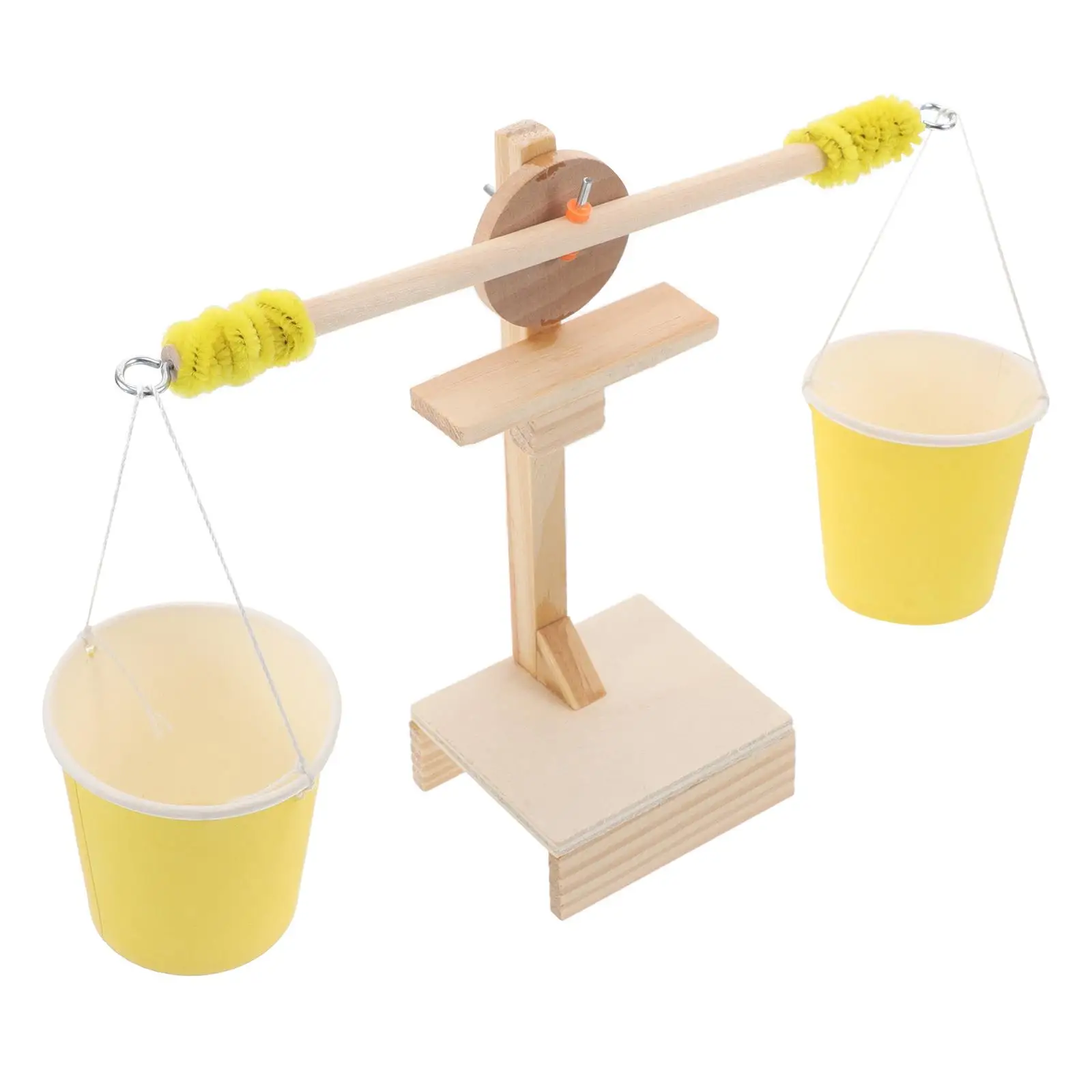 Bilancia per bambini fai-da-te Strumento STEM Bilancia per legno per aula Doppia padella Blocchi di costruzione insonnabili solidi liquidi