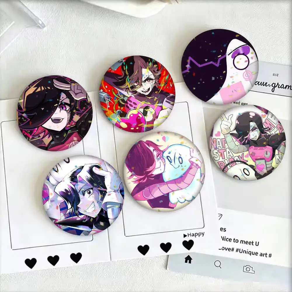 mettaton undertale 25 32 44 58 75mm Badges Personalized Round Brooches Pins Accessory Gift