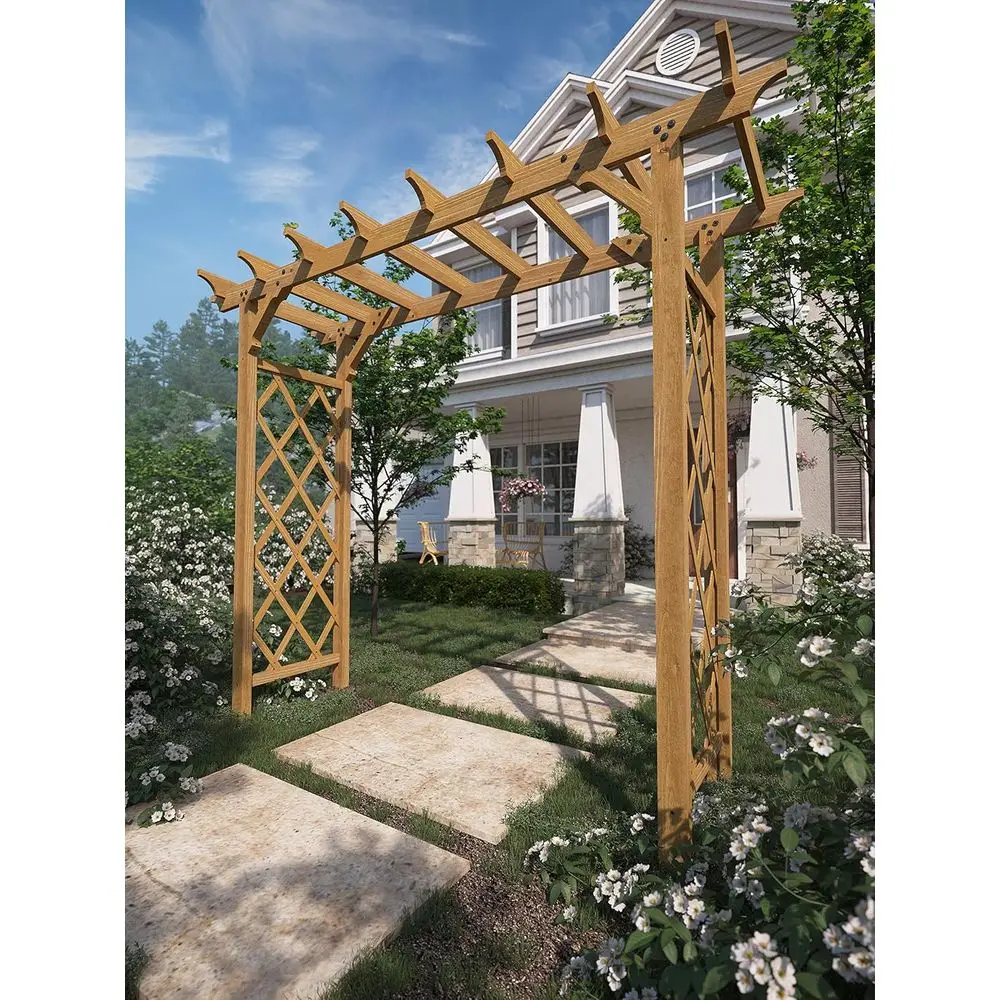 

Декоративная арка Heartwood GrCeArbor, коричневая, из дерева, 85 дюймов (Д) x 26 дюймов (Ш) x 89 дюймов (В), ширина проема 78 дюймов, для сада, VA6