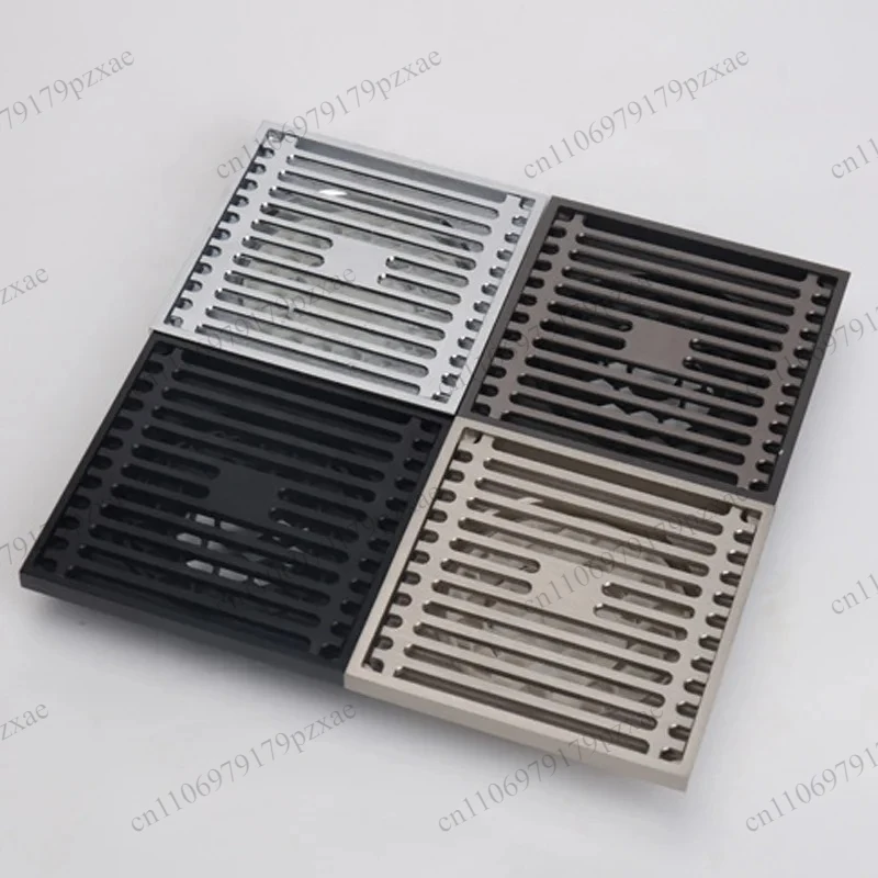 

Square Concealed Shower Floor Drain, Stainless Steel Deodorant Drain with Tile Insert Invisible Cover