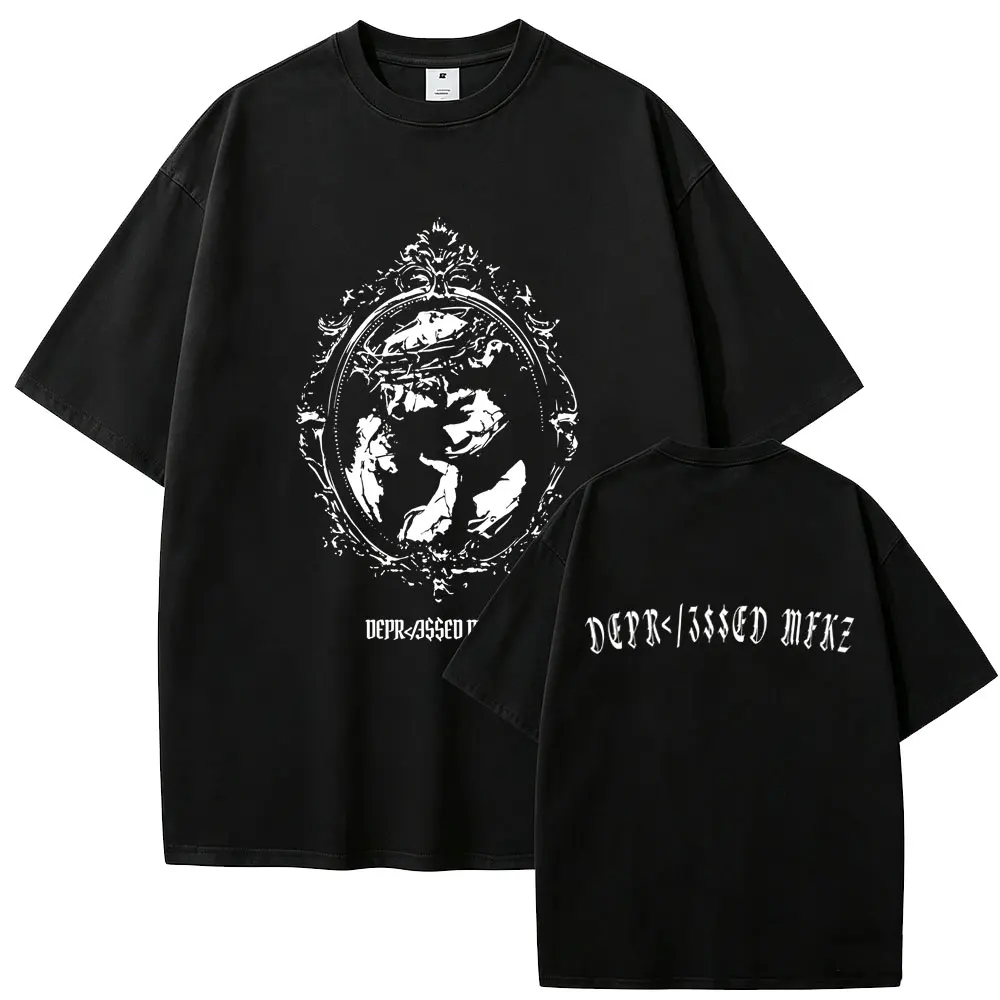 

Hot Sale Junior H Sad Boyz Depressed Mfkr Album Graphic T-shirt Men Women Hip Hop Fashion Streetwear Male Oversized Tshirt Tops