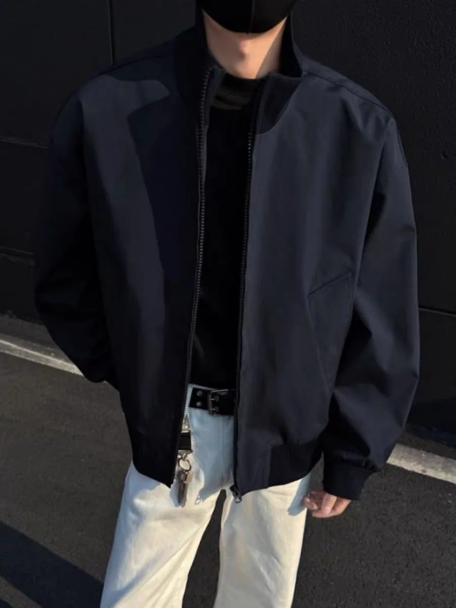 

Зимний бомбер Thiened, мужской летный джерт с хлопковой подкладкой и широким воротником, бейсбольный сарафан, повседневный ветрозащитный полиэстер...