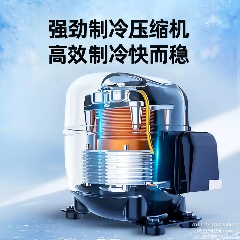 Split-type portable cooling unit with remote control, 3000BTU output, compact mobile air conditioner for car and small space use