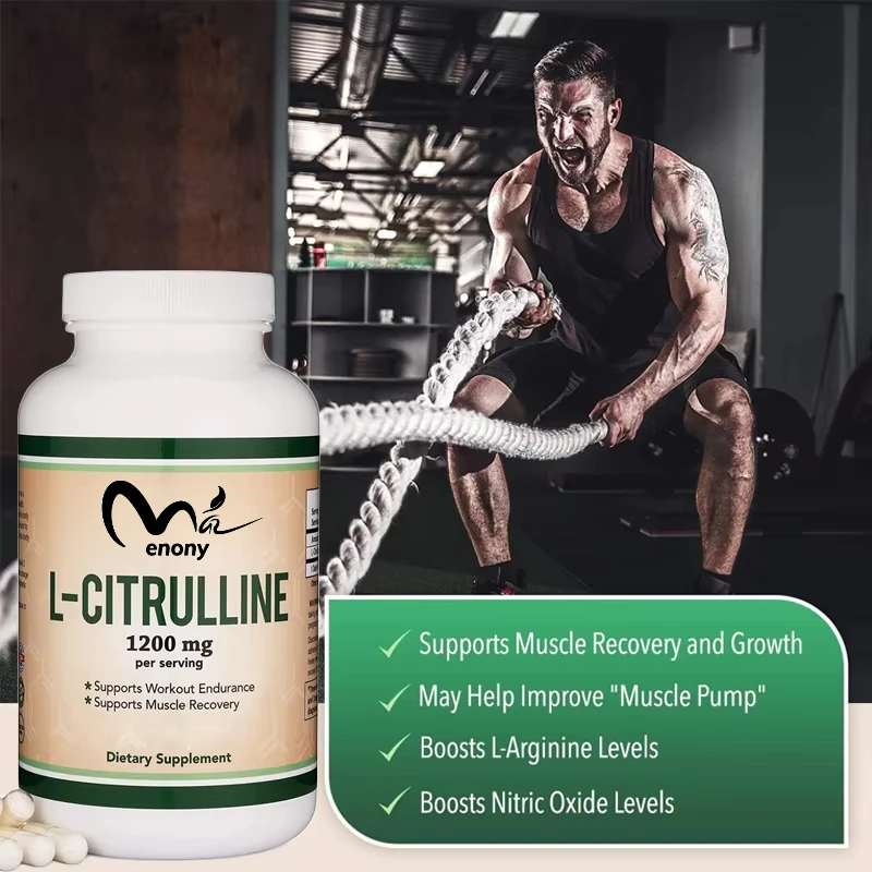 L-citrulline Capsules, 1200mg Per Serving, 60 Capsules, Monthly Supplement, Nitric Oxide Booster, Muscle Recovery Supplement