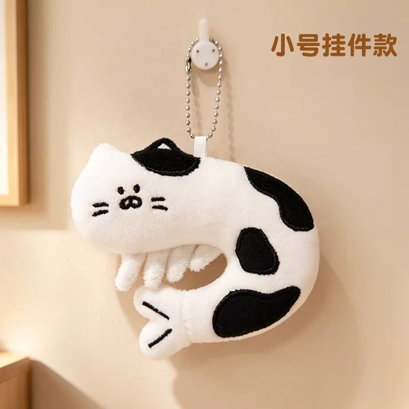 Creative Cute Cartoon Cat U-Shaped Neck Pillow Soft Animal Plush Travel Head Support for Car Airplane Office Nap Home Rest Gift