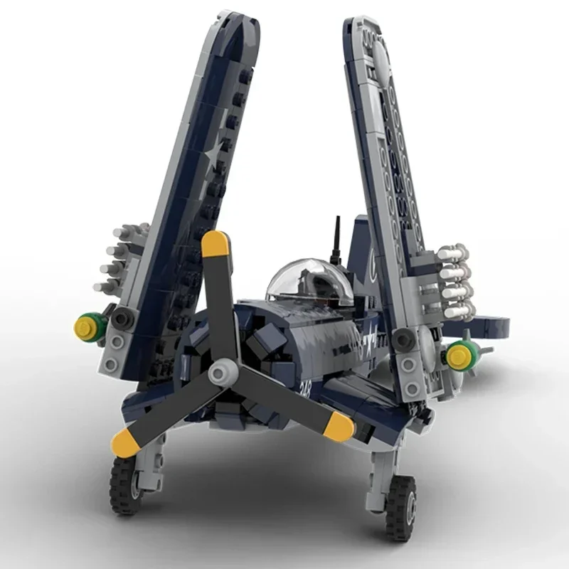 

Технические Moc Bricks, военная модель F4U Corsair Fighter, модульные строительные блоки, подарки, игрушки для детей, наборы «сделай сам», сборка