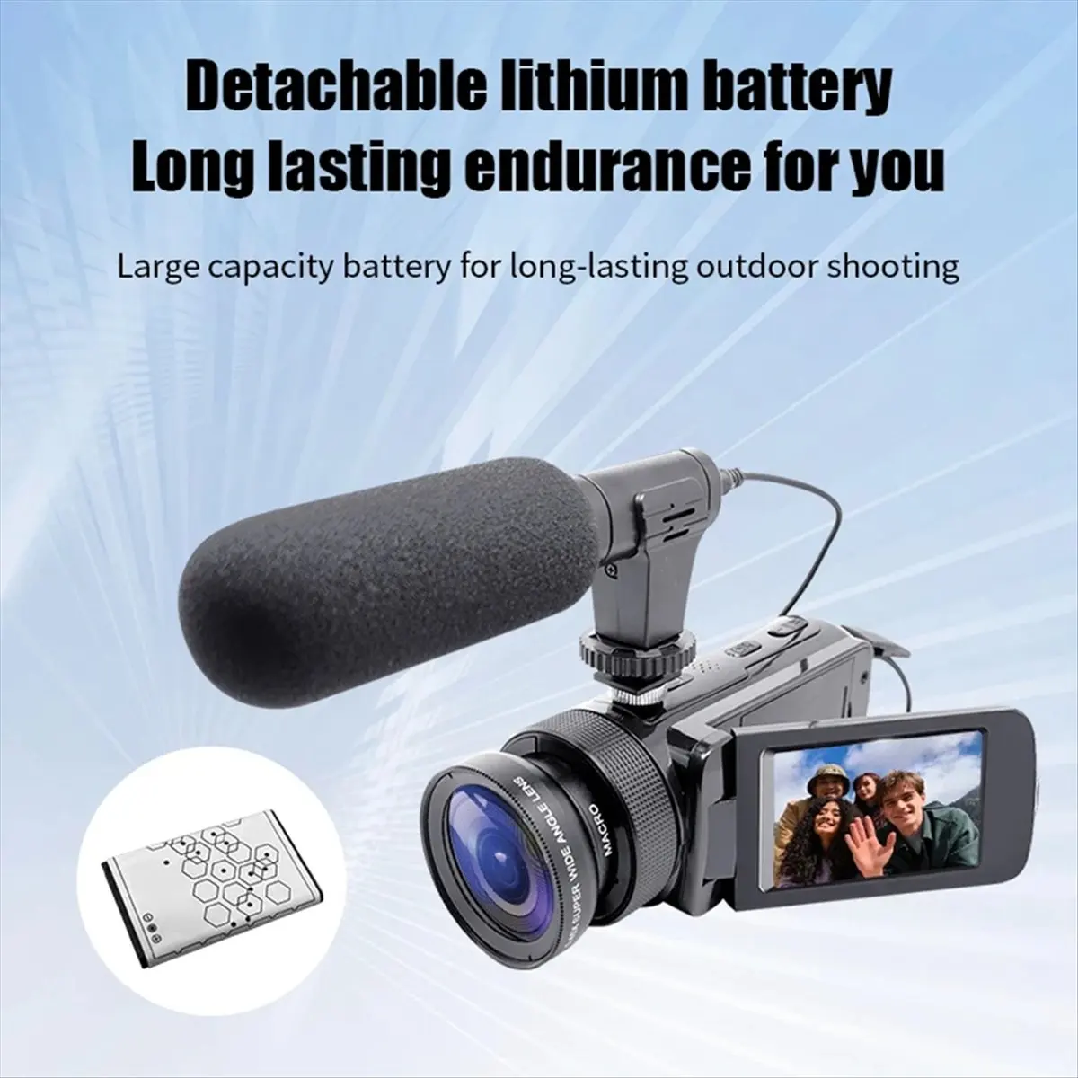 Fits for Digital Camera Powerful with External Microphone 16MP Battery Long Lasting Endurance for Family Photography