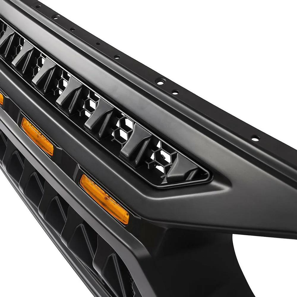 الجبهة مصبغة شبكة شواء سباق الشوايات اكسسوارات الطرق الوعرة الوفير مصبغة مع ضوء ل جيب رانجلر JL المصارع JT 2018-2021 #4