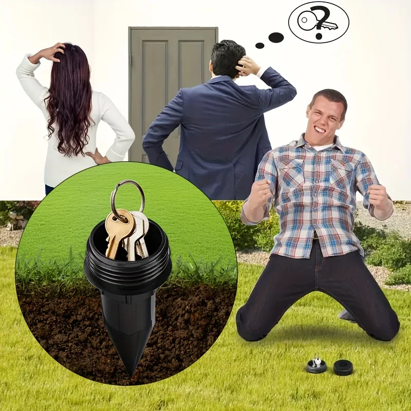 Fake Sprinkler Head Key Hider Waterproof Outdoor Secret Stash Box PETG Rustproof Durable Hidden Safe for Garden Courtyard Lawn