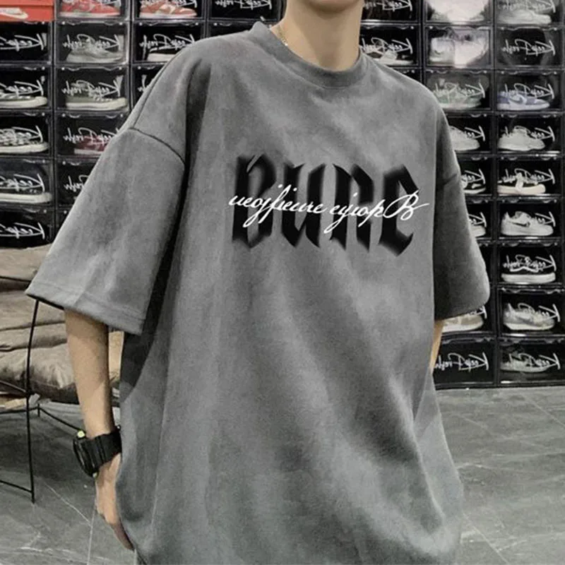 

Women's Oversized Short Sleeve T-shirt Y2K Style Letter Print Loose Fit Casual Hip Hop Streetwear Top