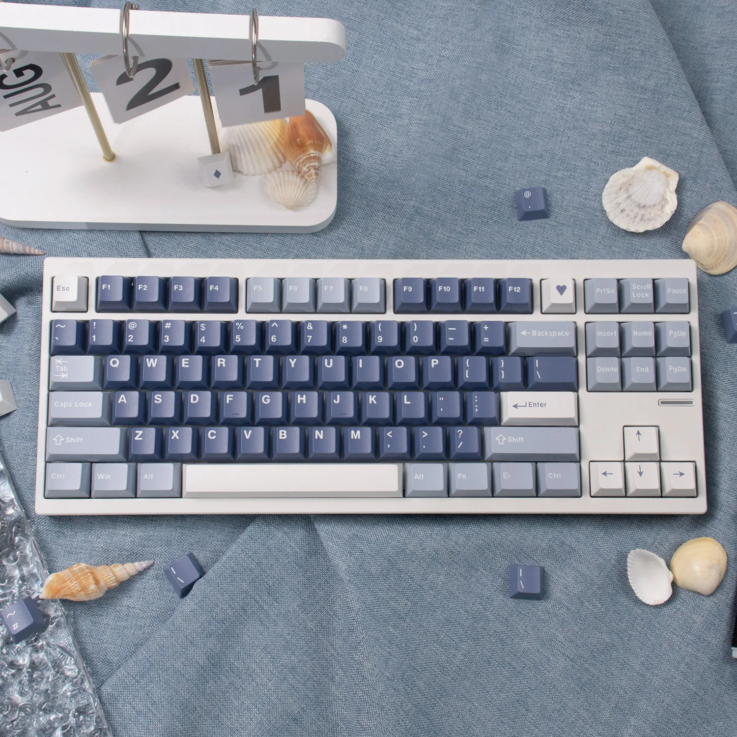 GMK Keycap PBT Keycaps Double Shot Cherry Profile for Mechanical Keyboard GMK8008 Red Blue Samurai WOB Fishing