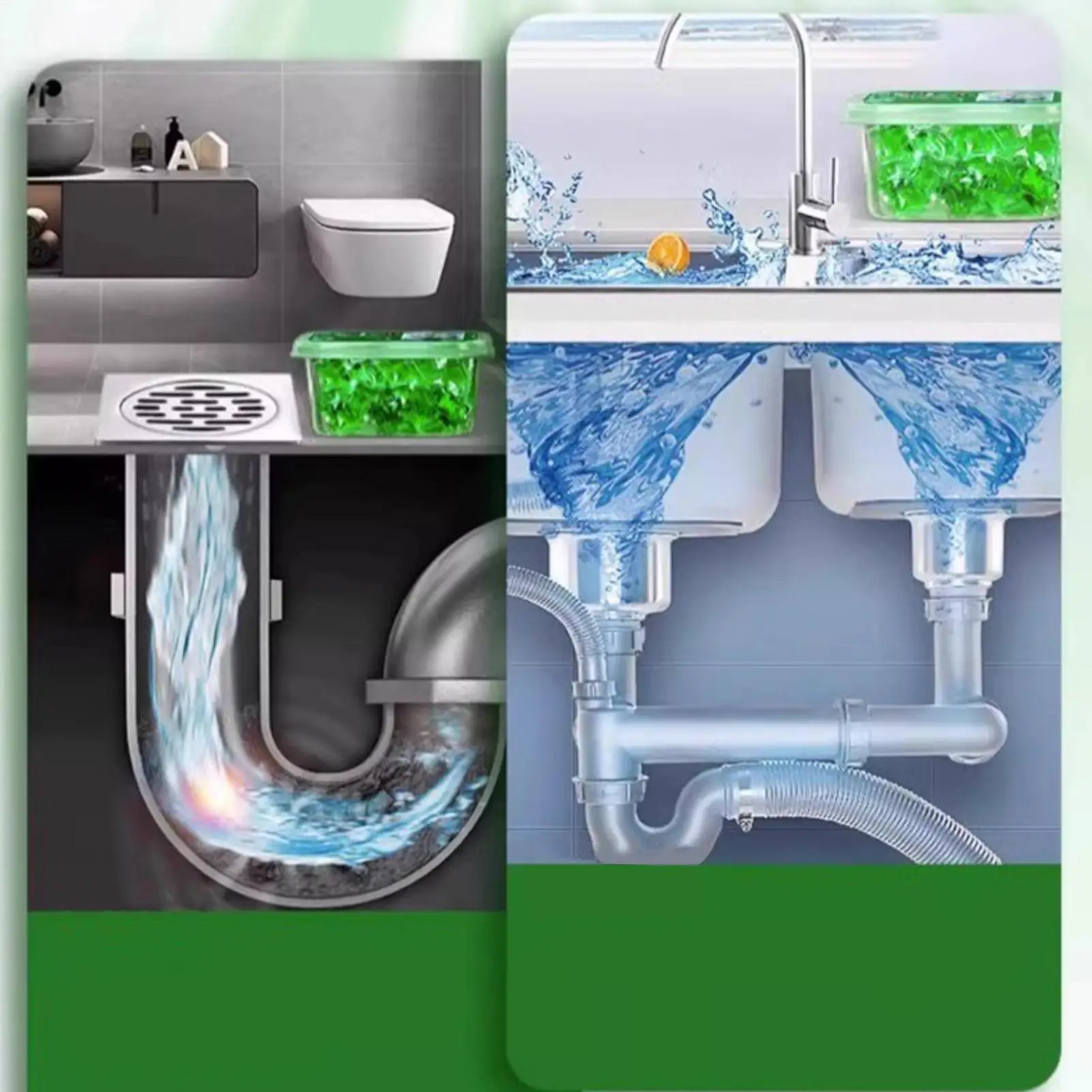 Drain Deodorizer 30 Counts Powerful Scent Long-Lasting Freshener Shower Drain Cleaner for Garburator Trash Can Waste Bin