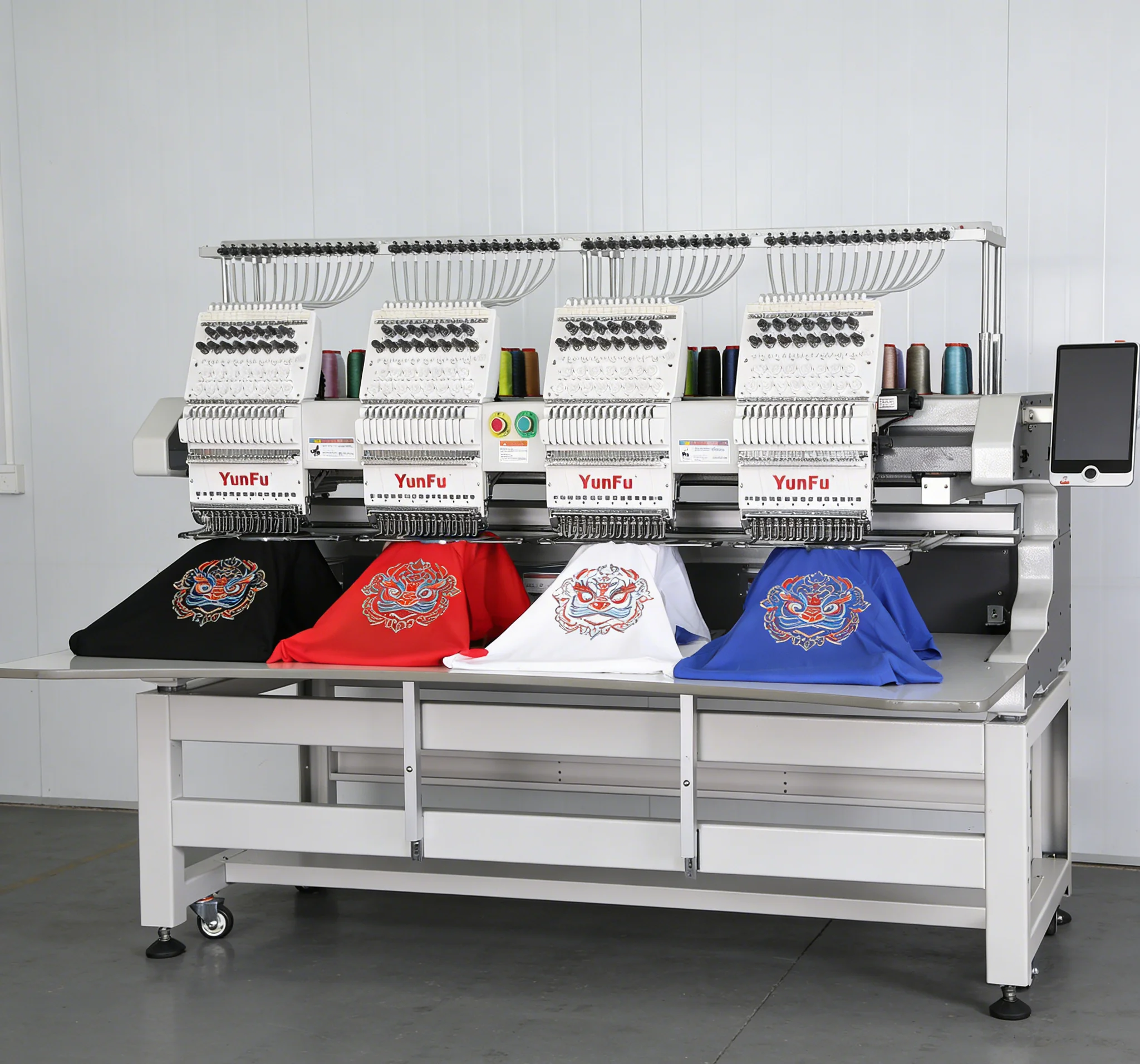 Fully Automatic 4 Heads Embroidery Machine 12/15 Color Computerized Multi-head Embroidery Machine for Sale