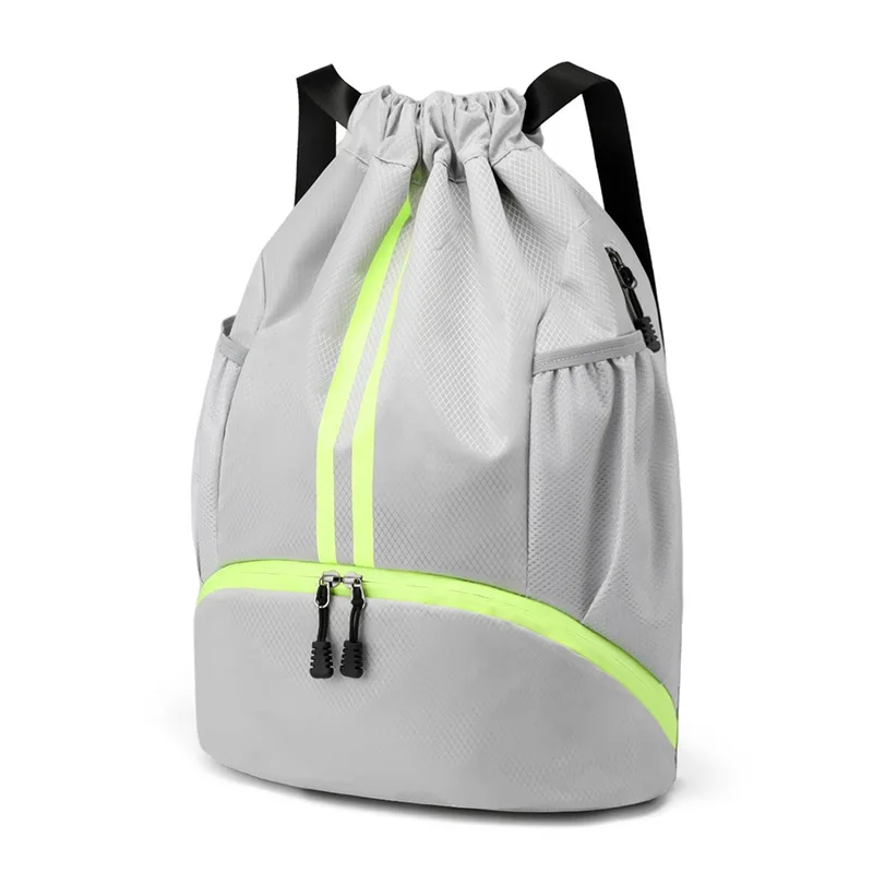 

Рюкзак на шнурке для плавания, йоги, баскетбола, спорта, тренажерного зала, водонепроницаемая сумка через плечо для сухих и влажных вещей, для мужчин и женщин, портативный - 1 шт.