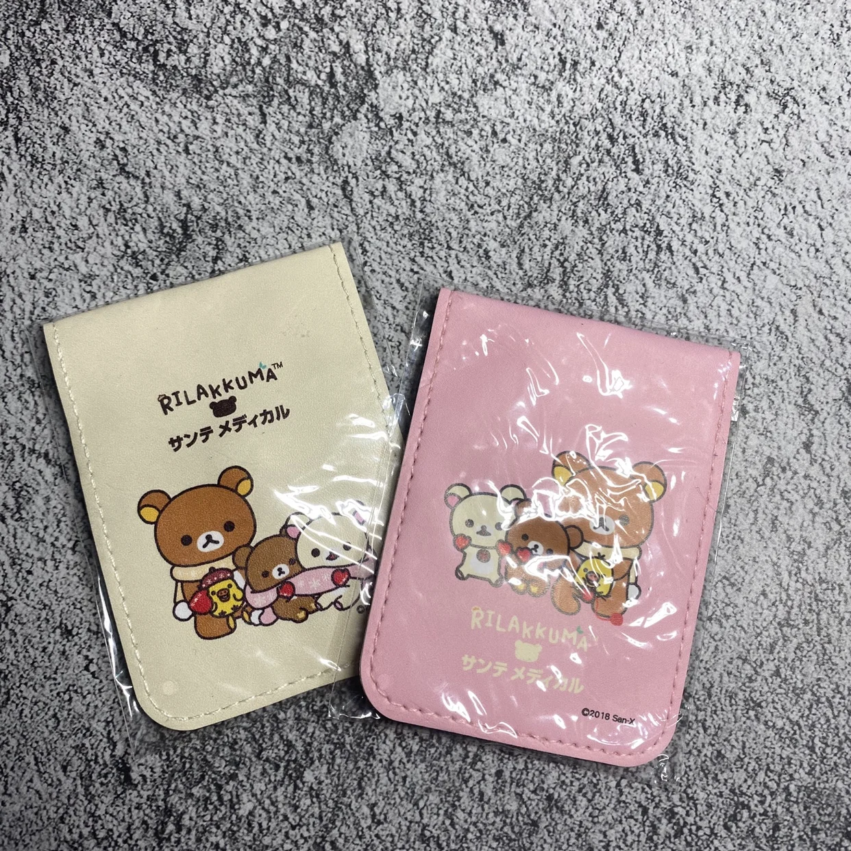 Rilakkuma ID Card Holder for Women Cartoon Anime Bear Kawaii Cute Card Case Leather Pink Cardholder Card Protector Cover