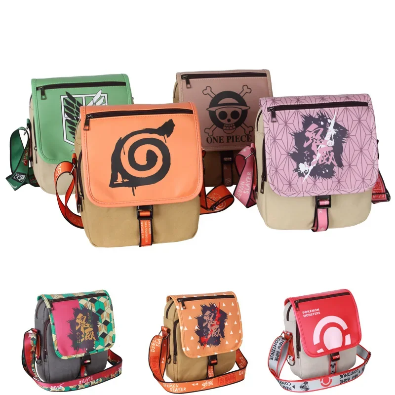 Nuova borsa a tracolla di un pezzo Anime Figure rufy Boys borse a tracolla ragazze Kawaii Canvas Square Bag Travel Sport fan regalo