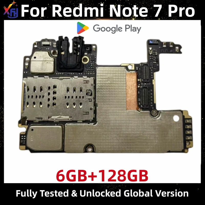 Motherboard for Redmi Note 7 Pro, 128GB ROM, Original Logic Board, Global Version, Unlocked Main Circuits Board