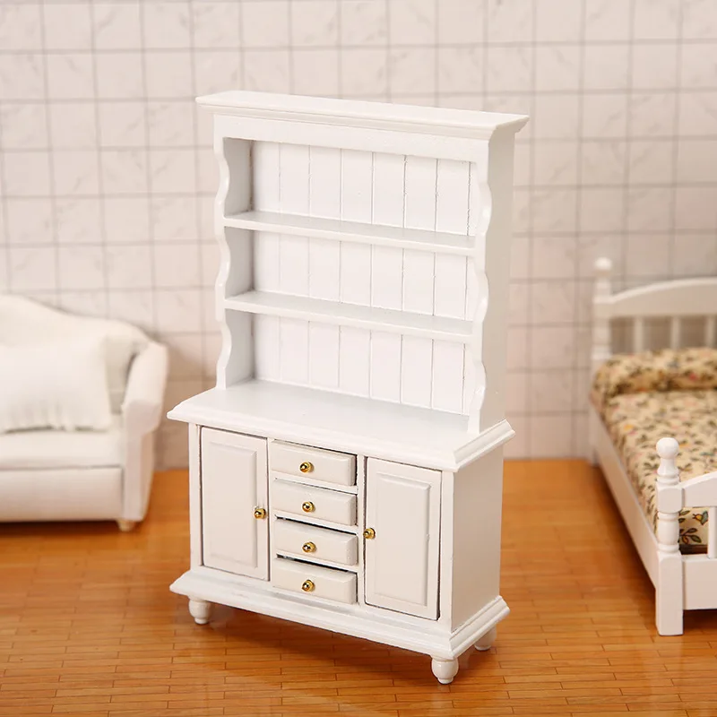 Dollhouse Miniature Furniture Ornaments Vertical Storage Cabinet