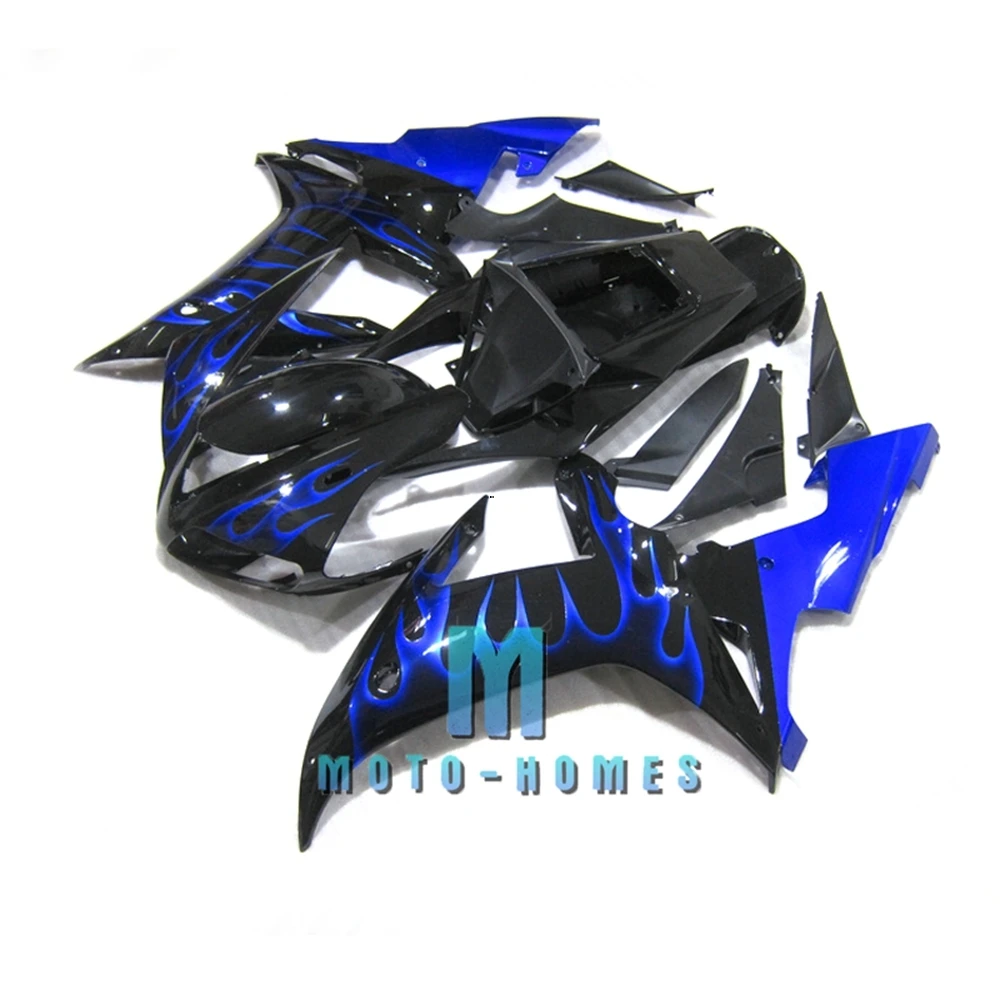 Motorcycle Bodywork for YZF-R1 98 99 YAMAHA R1 1998 1999 Injection Wrecked Rebuild Bike ABS Plastic Fairings Kits Blue Flames