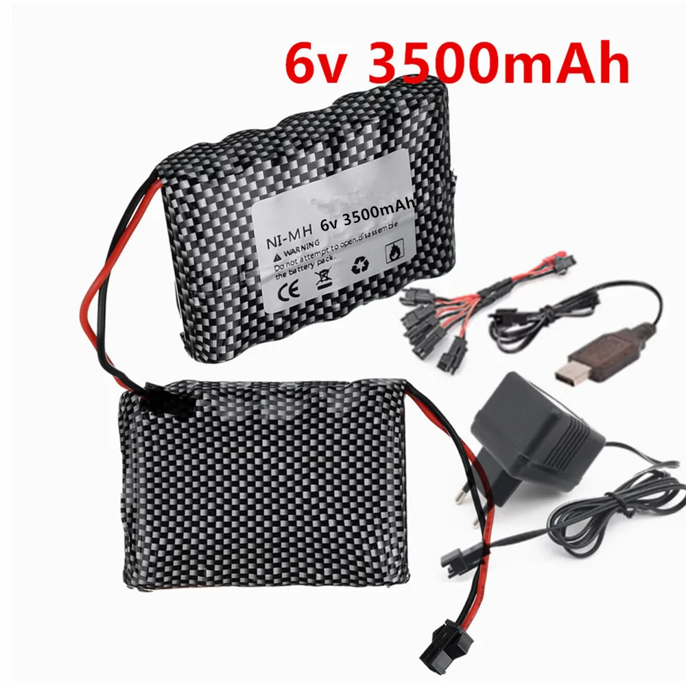 6V 3500mAh Ni-MH Rechargeable Battery Pack For Remote Control Toys Car Boat Tools Model Accessories 6V AA Battery