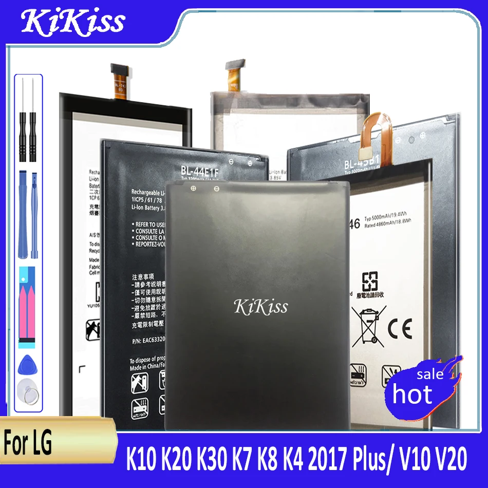 Battery BL-46G1F For LG K10 K20 K30 K7 K8 K4 2017 Plus/ V10 V20 V30 V40 V50 ThinQ/Q6 Q8 Q10 BL-45F1F BL-46ZH BL-44E1F BL-45B1F