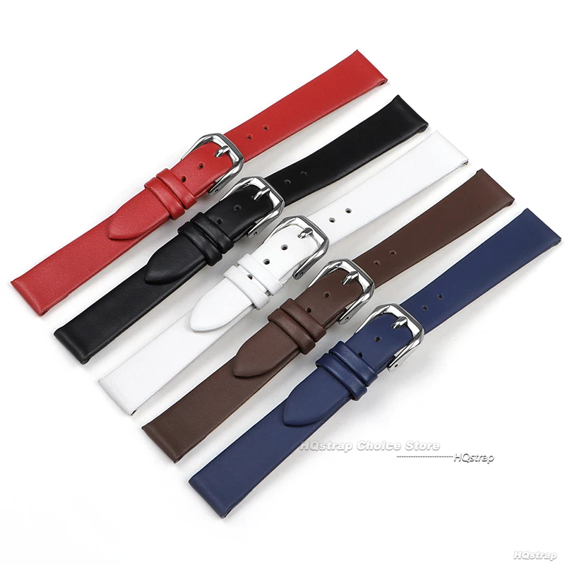 Fashion Genuine Leather Watch Bracelet Women Watchband Wristwatch Mini Band 6mm 8mm 10mm 12mm 13mm 14mm 15mm 16mm 17 Small Strap