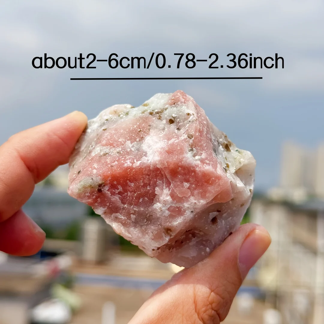 Natural Pink Opal Rough Stone Matrix Symbiotic Mineral Specimen Healing Crystal Home Decor Meditation Collectible Rock Gift