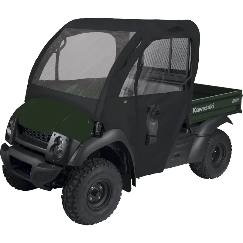 QuadGear UTV Cab Enclosure, Fits Kawasaki Mule 600, 610, 610 4x4, 610 4x4 XC (2015 models and older), Black