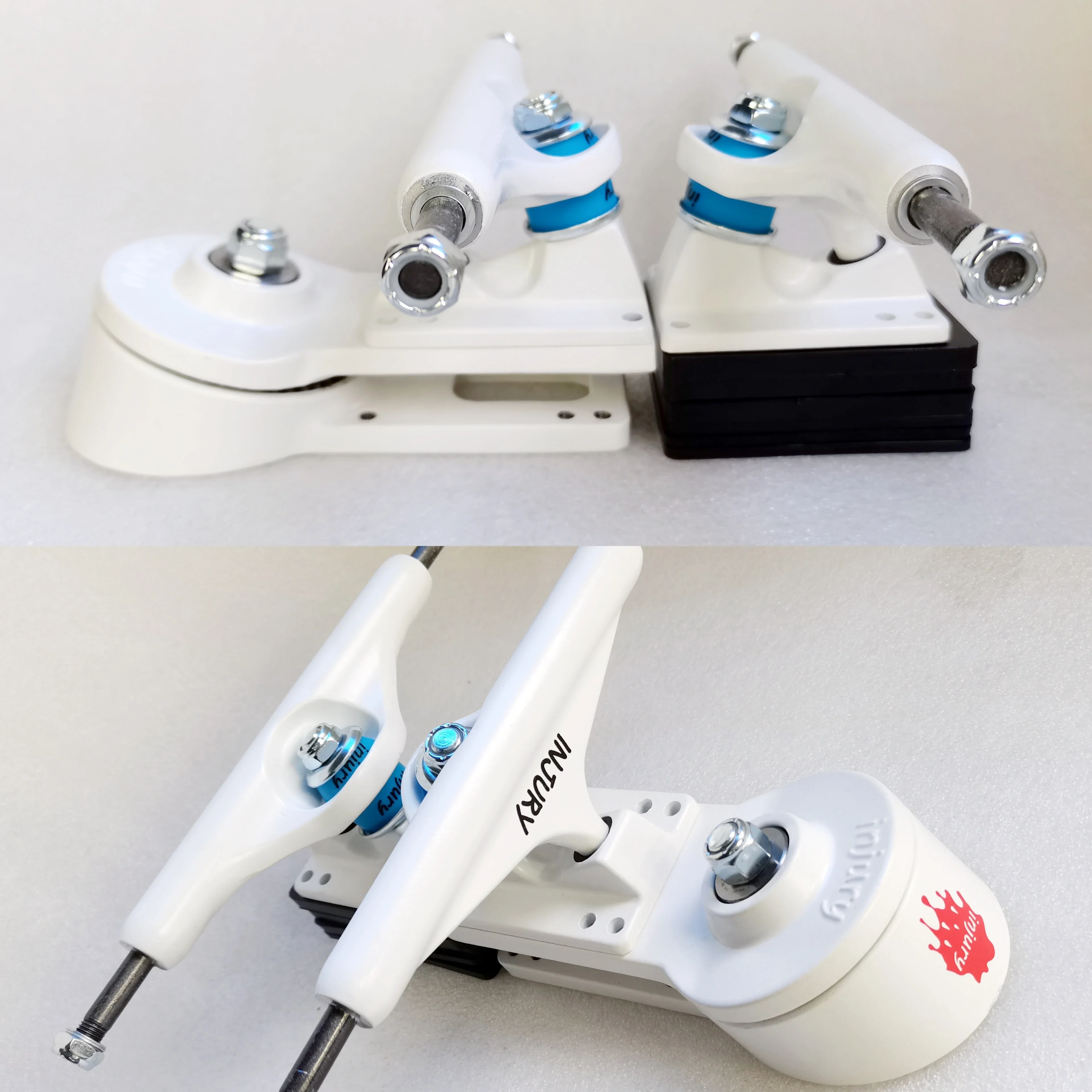 INJURY S2 resortes dobles para monopatín de surf, soporte para camiones, tecnología de fundición por gravedad, estable, más fuerte y seguro