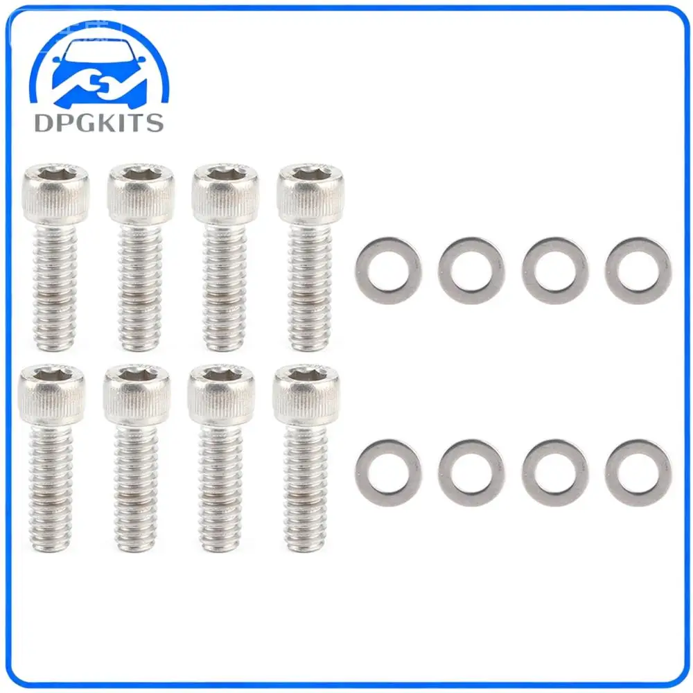 DPGKITS 1set SBC Valve Cover Bolts 104003 with Gasket Fit for 265 283 302 305 327 350 400 Engines & Components Parts